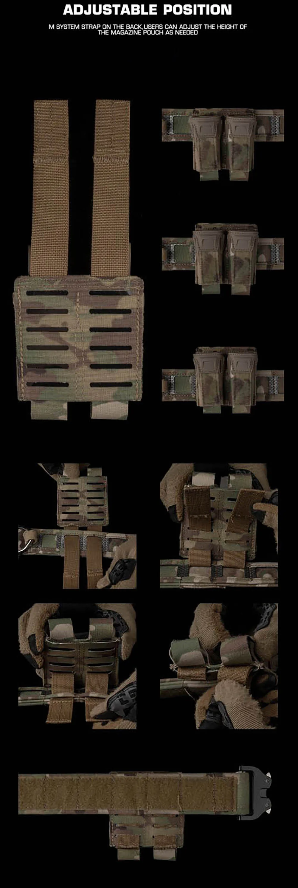 Detalle de costuras reforzadas y bordes de hypalon