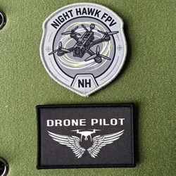 Parche Táctico FPV Night Hawk - Insignia Molle para Dron, Chaleco y Mochila