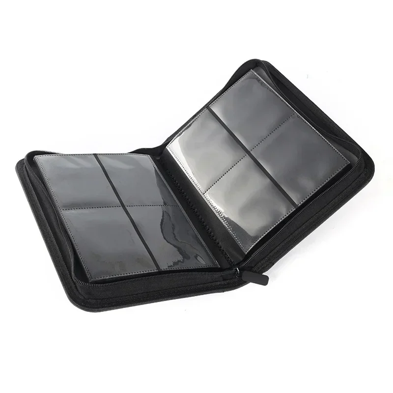Álbum de tarjetas con cremallera PU, bolsillo fijo para colecciones - imagen 3
