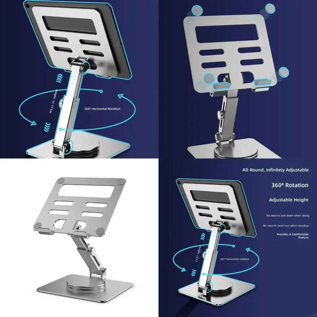 Soporte giratorio portátil para tablet y teléfono, escritorio