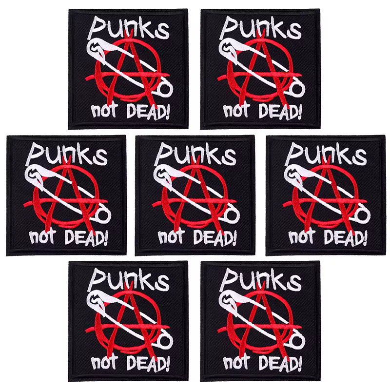 Parche bordado metálico punk hippie para chaleco motorista - imagen 5