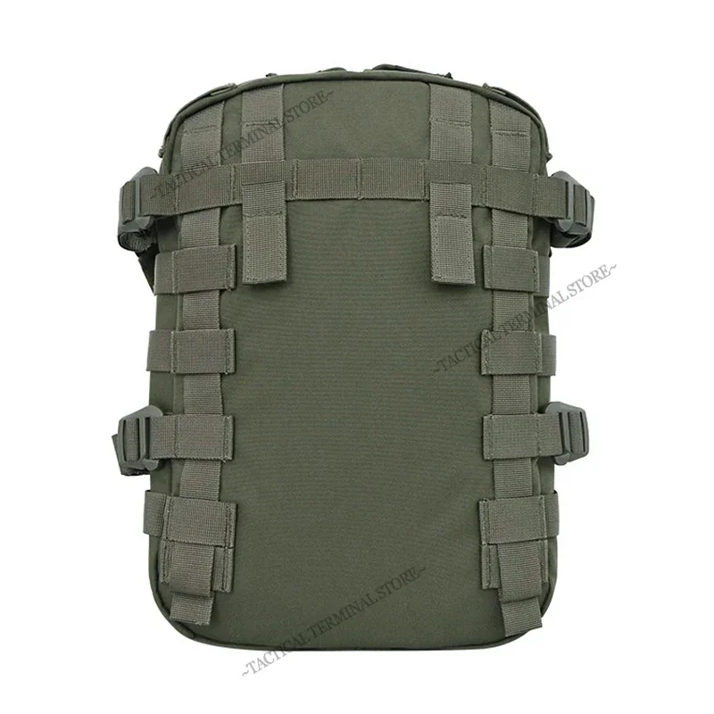 Chaleco táctico portaplacas MOLLE Airsoft con bolsa casco hidratación - imagen 4