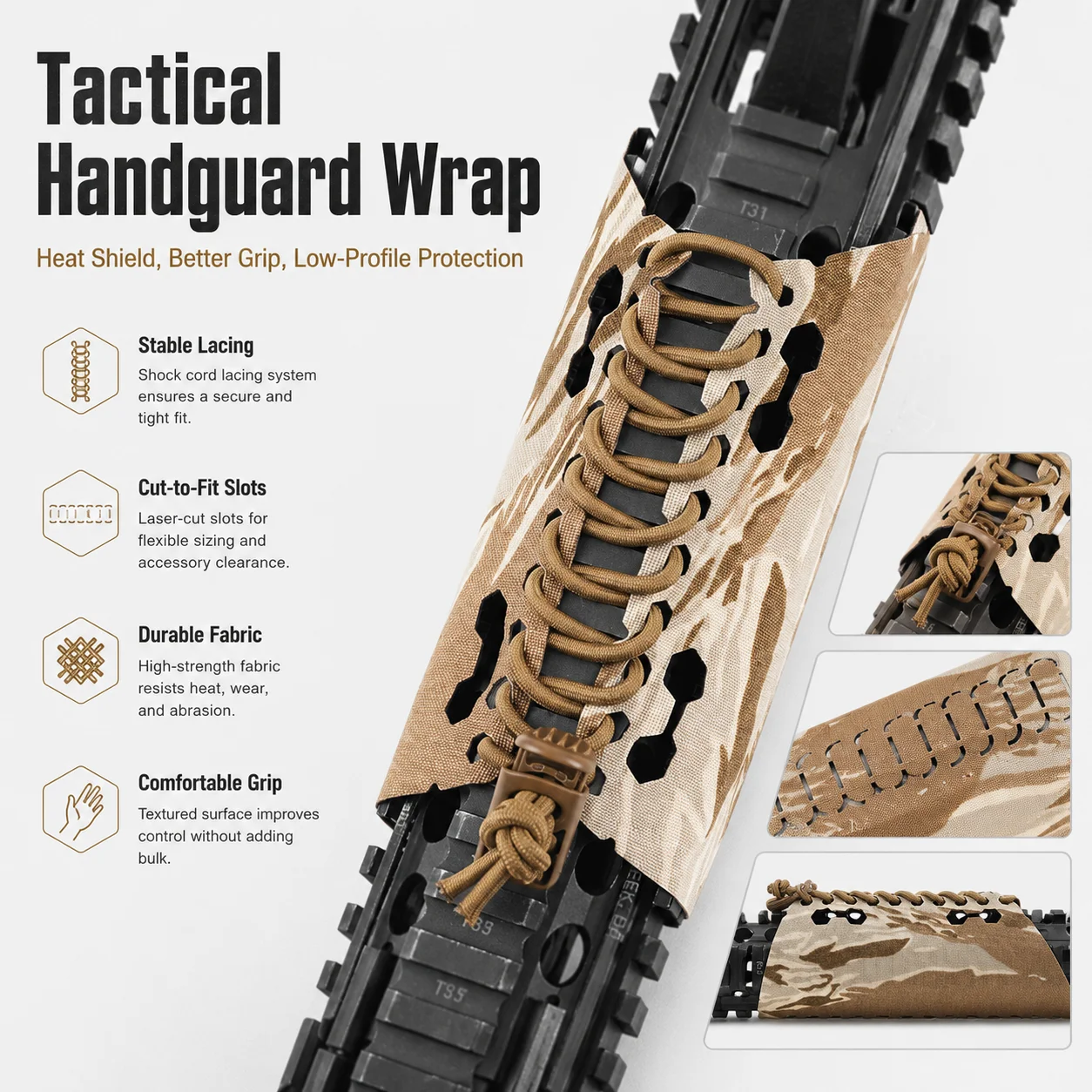 Funda térmica para guardamanos táctico, corte láser camuflaje - imagen 3