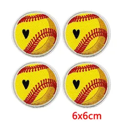 Parches bordados termoadhesivos de softbol para coser o planchar