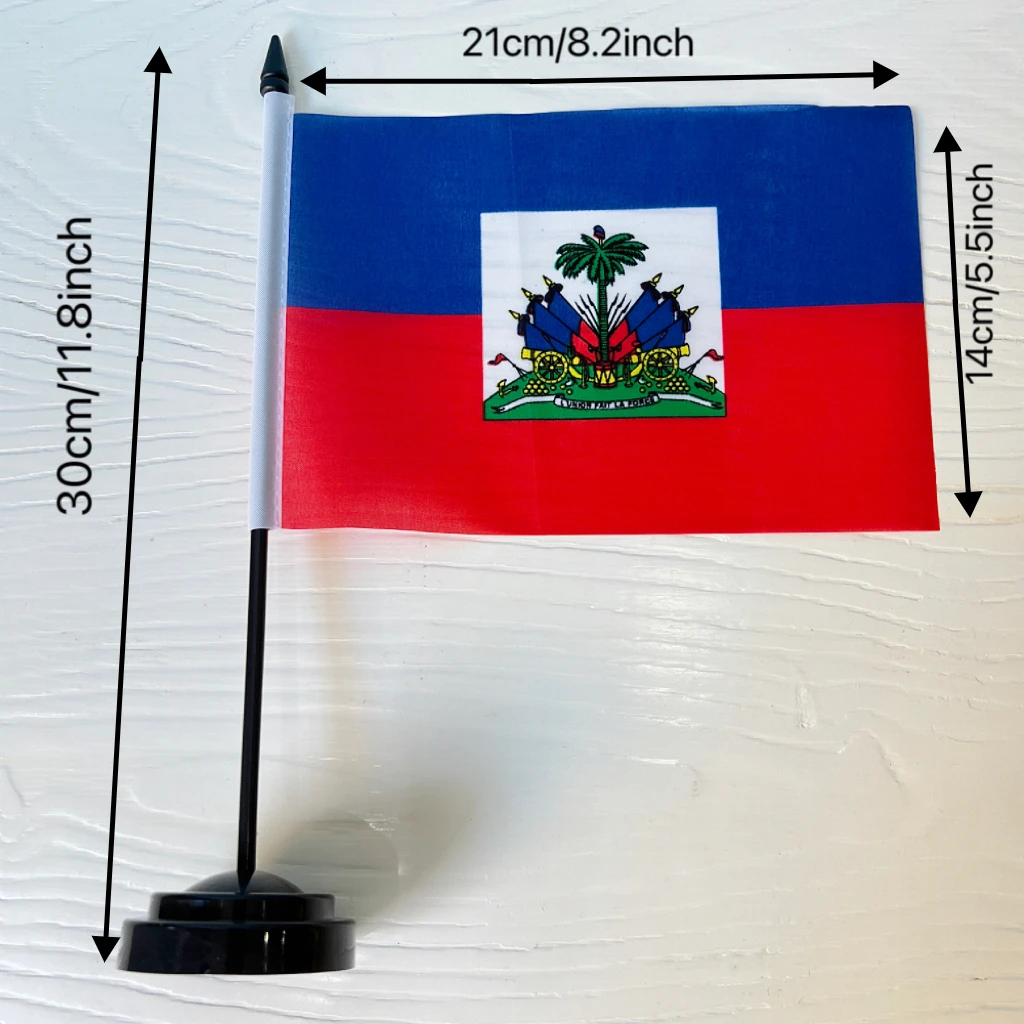 Bandera Haiti escritorio – Display miniatura oficina 30cm - imagen 2