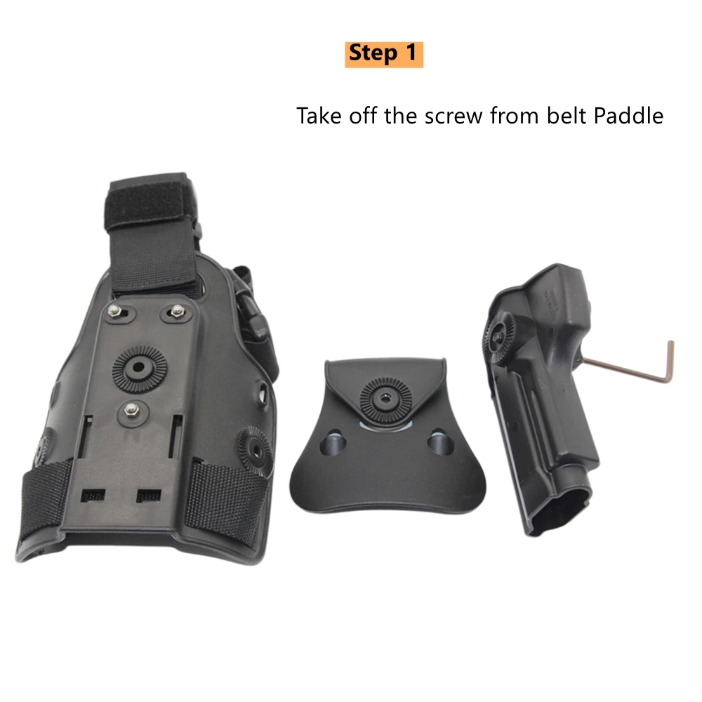 Funda táctica pistola IMI Beretta M9 con funda de pierna