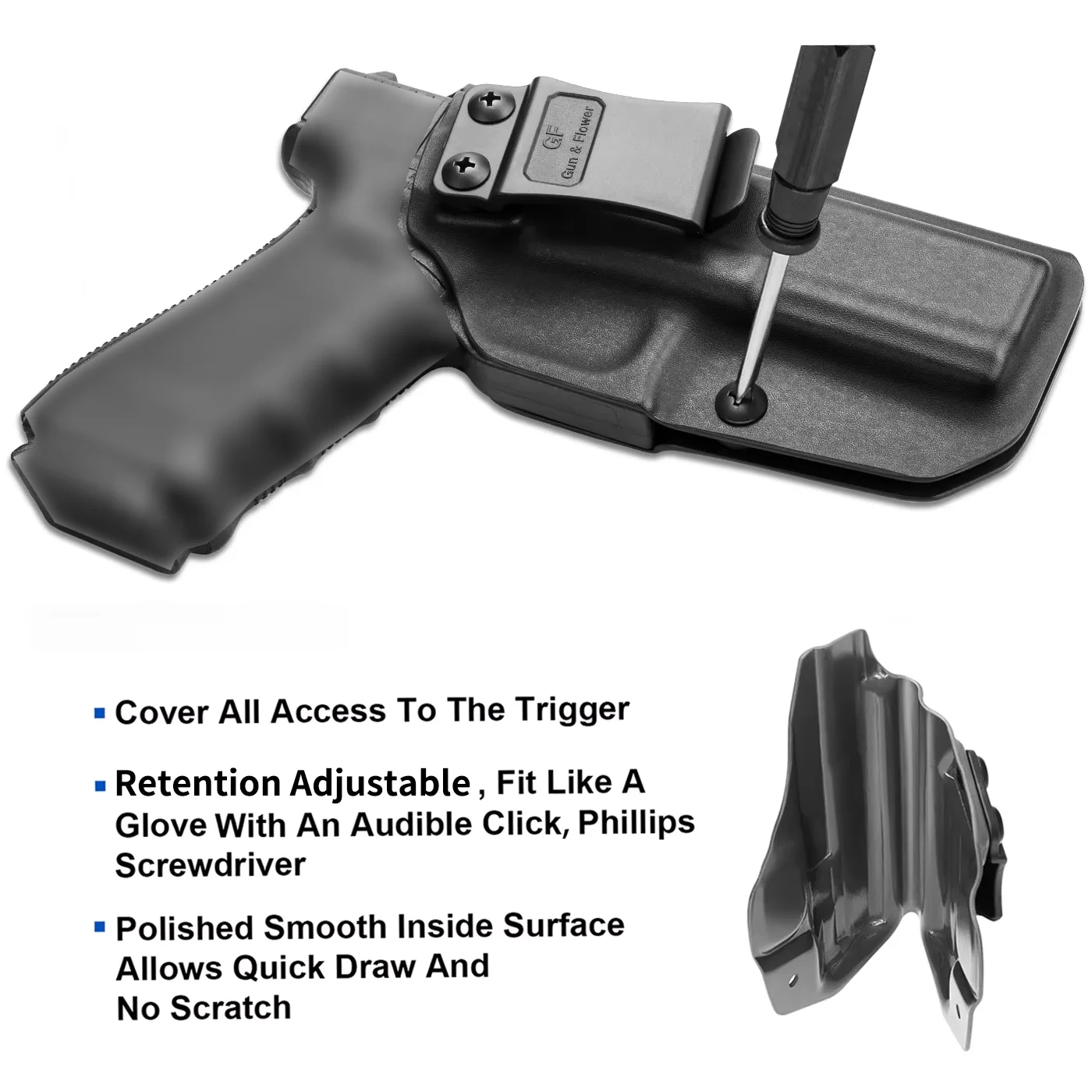 Funda Kydex CZ P10C IWB negro mão direita ocultação - imagen 4