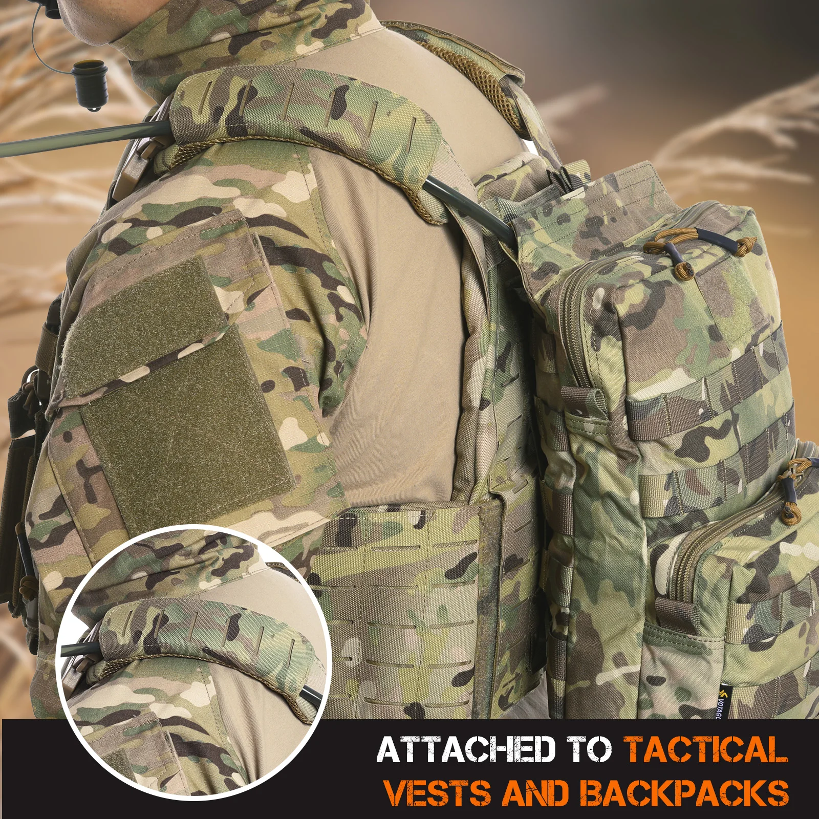 Saco de hidratación táctico VOTAGOO MOLLE para chaleco y mochila - imagen 5