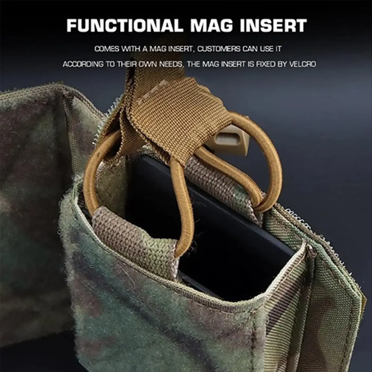 Bolsa cargador MAG con solapa para chaleco MOLLE, radio - imagen 3