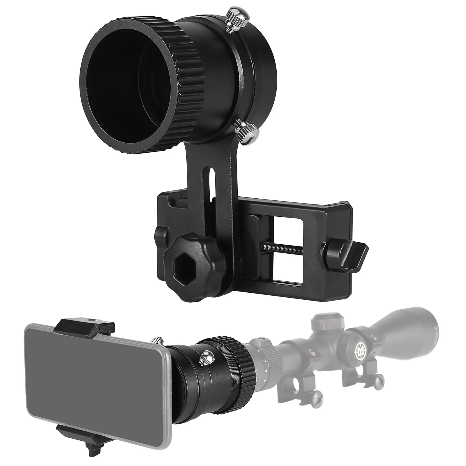 Soporte smartphone para mira telescópica táctica de caza
