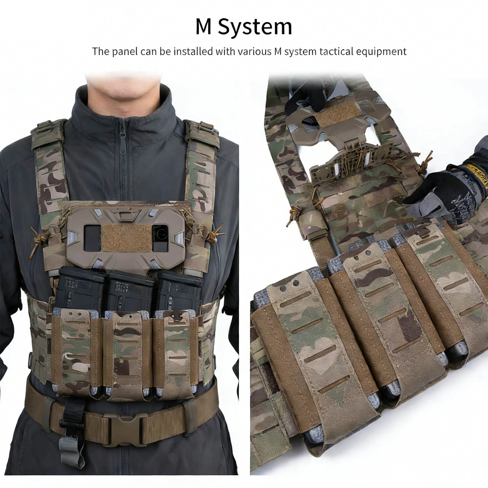 EUD ATAK panel táctico Airsoft con velcro y cordón para chaleco - imagen 5
