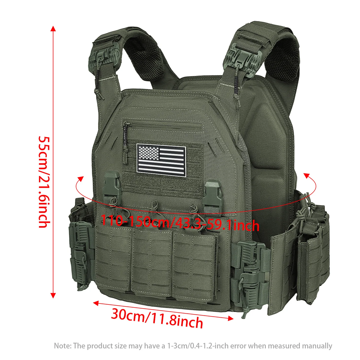 Chaleco de caza desmontable de liberación rápida con bolsillo con cremallera - imagen 5