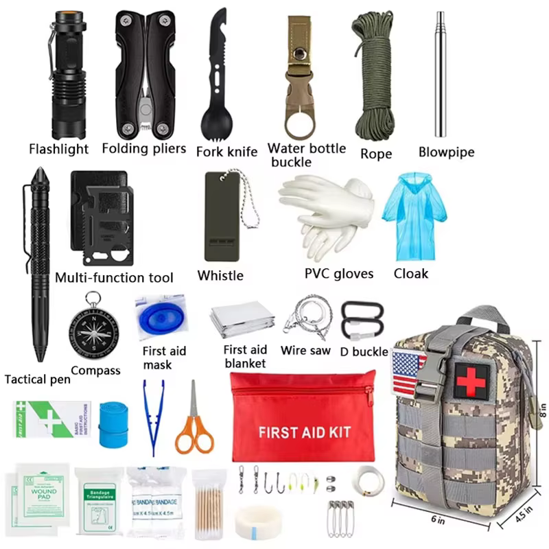 Botiquín primeros auxilios táctico IFAK Molle – Kit supervivencia exterior