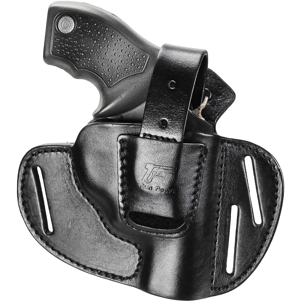 Funda de cuero Gun Flower para revólver compacto