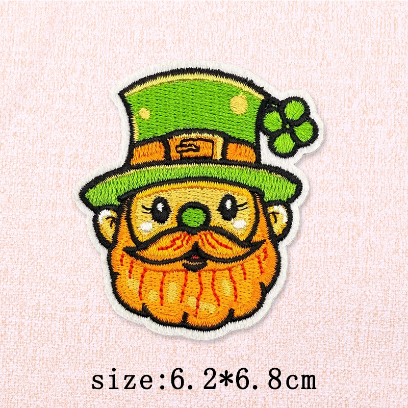Parche termoadhesivo bordado trébol San Patricio para chaquetas - imagen 5