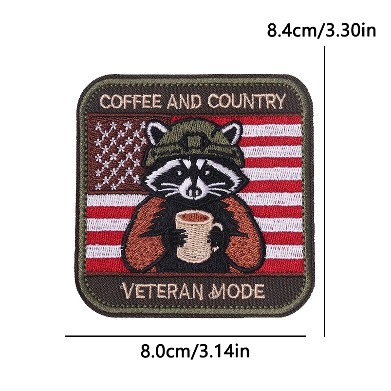 Parche táctico bandera americana con águila – Termoadhesivo para uniforme - imagen 5