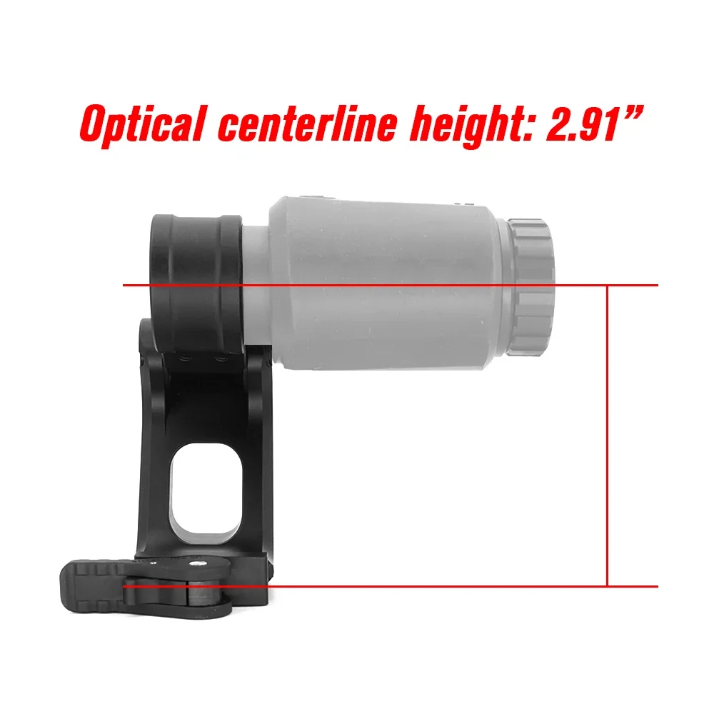 Soporte lupa táctica 30mm con palanca QD abatible - imagen 4