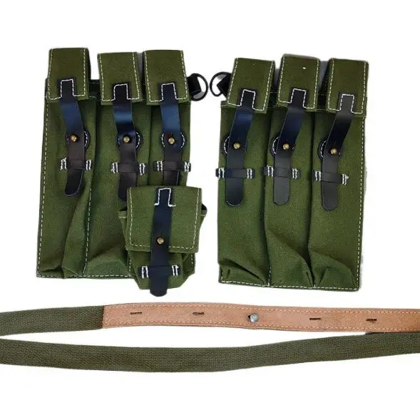 Cargador MP40 de lona Segunda Guerra Mundial con bolsa colgante - imagen 2