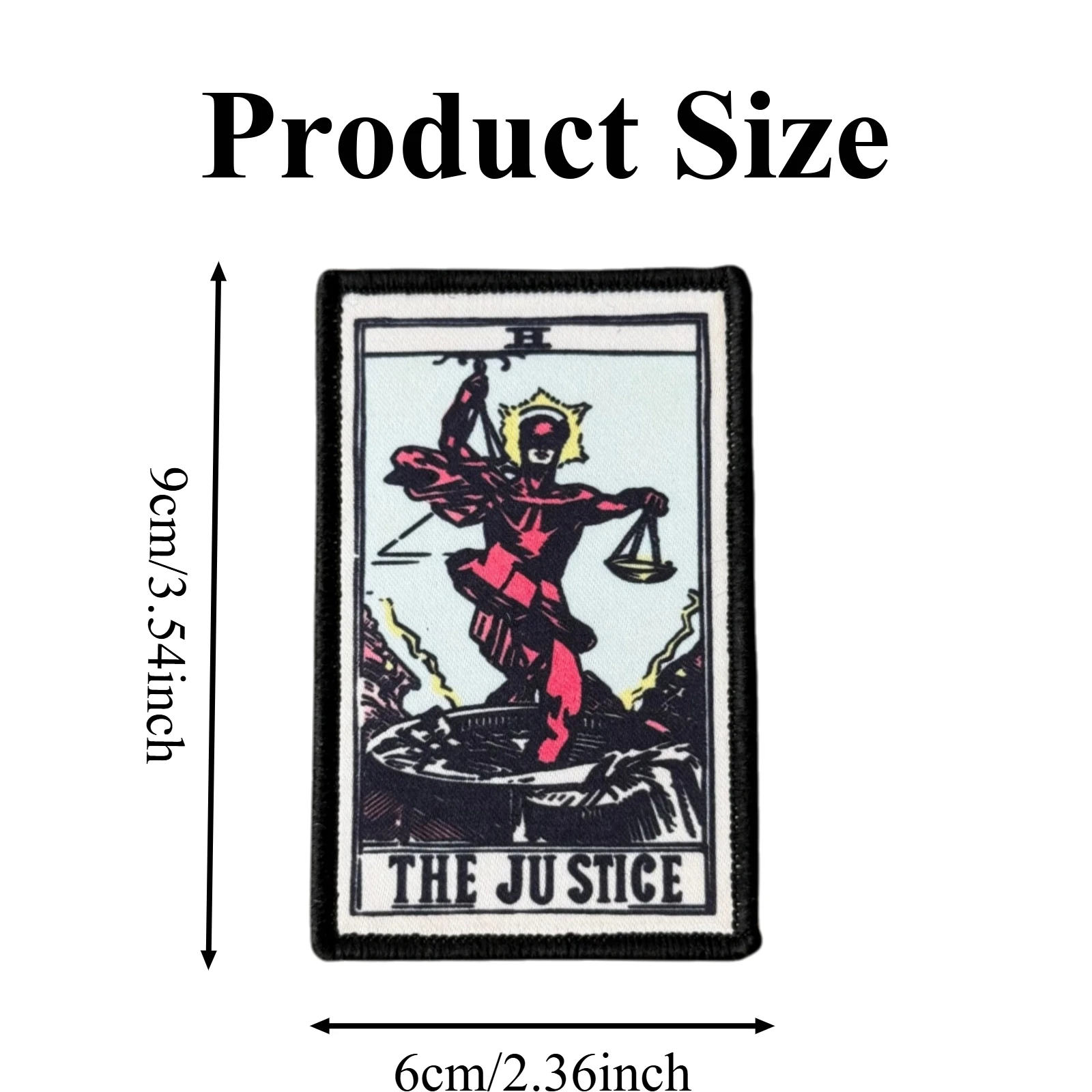 Parche de tarot La Justicia con velcro para chaleco táctico