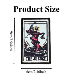 Parche de tarot La Justicia con velcro para chaleco táctico