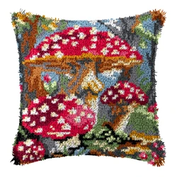 Kit gancho pestillo bordado setas y paisaje outdoor – Almohadas tejidas