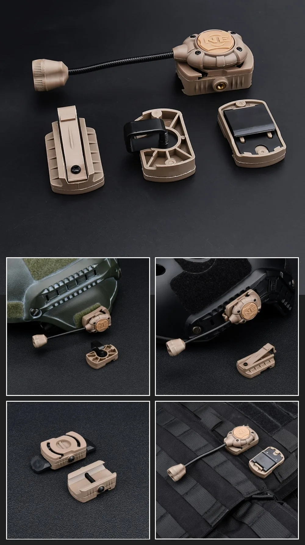 Luz led táctica encendida