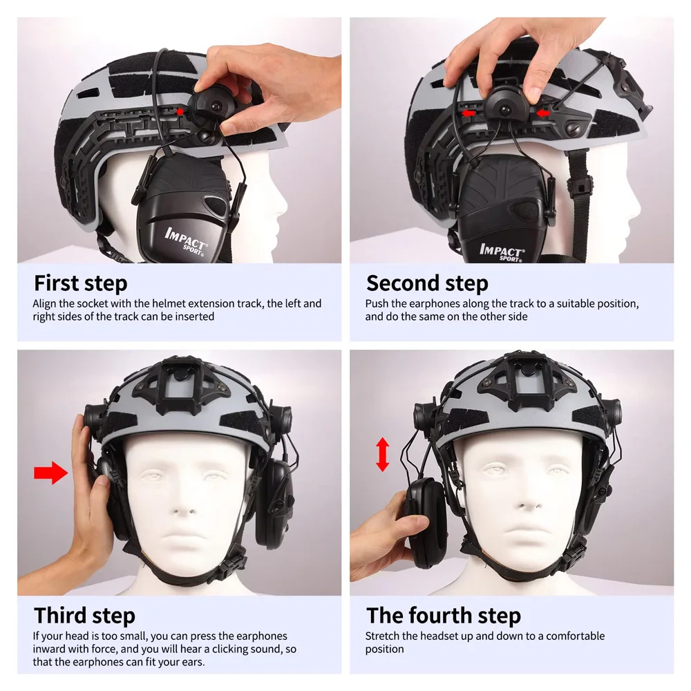 Adaptador HL para riel de casco con amplificación antiruido - imagen 4