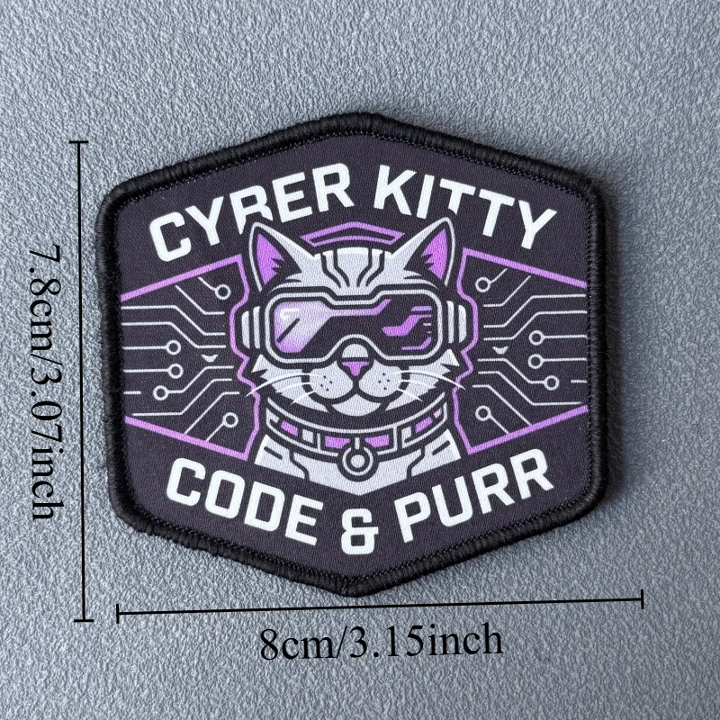 Parche táctico gato insignia moral gancho y bucle - imagen 4