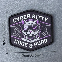 Parche táctico gato insignia moral gancho y bucle
