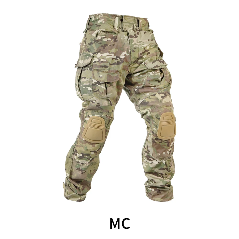 Pantalones tácticos de combate con rodilleras camuflaje carga - imagen 3
