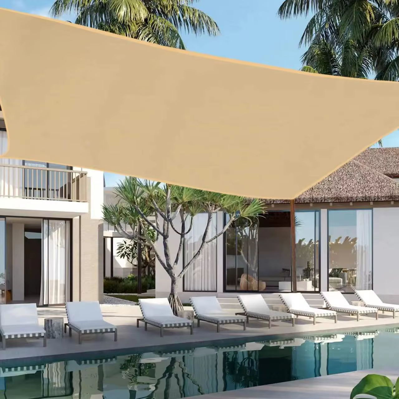 Vela sombra antihumedades – Protección solar UV resistente exterior - imagen 5