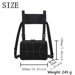 Bolsa táctica MOLLE pecho ajustable multifunción para herramientas
