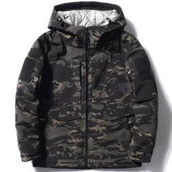 Chaqueta táctica térmica camuflaje acolchada con capucha