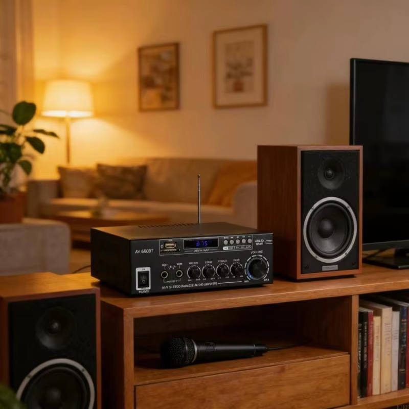 Amplificador de sonido con karaoke y radio FM, antenas integradas - imagen 5