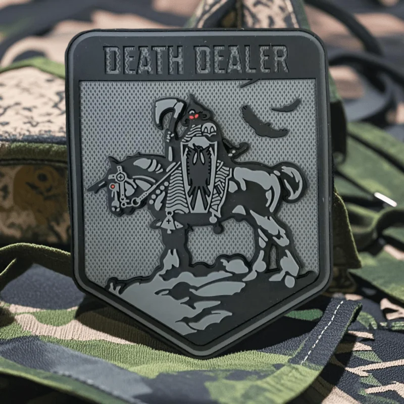 Parche Death Dealer táctico – PVC con velcro para brazalete o mochila - imagen 4