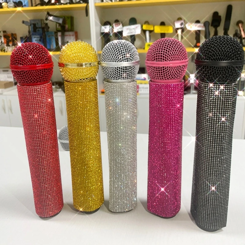 Funda brillante con pedrería para micrófono inalámbrico - imagen 5