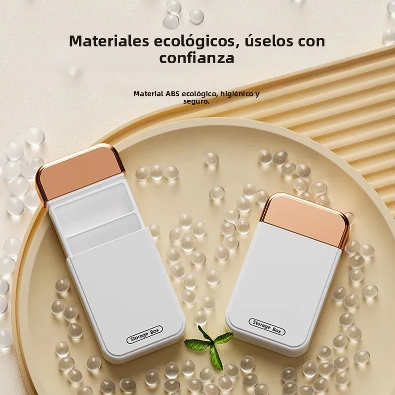 Pastillero portátil para viajes, estanco y subenvasado duradero