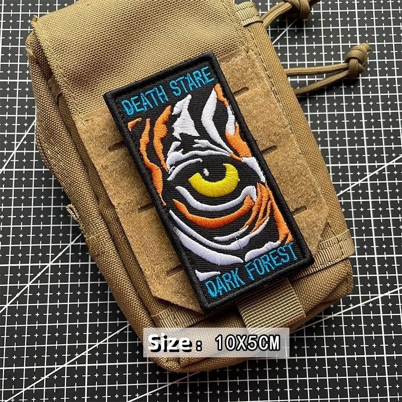 Parche bordado ojo de tigre – gancho y bucle para ropa y mochila - imagen 5
