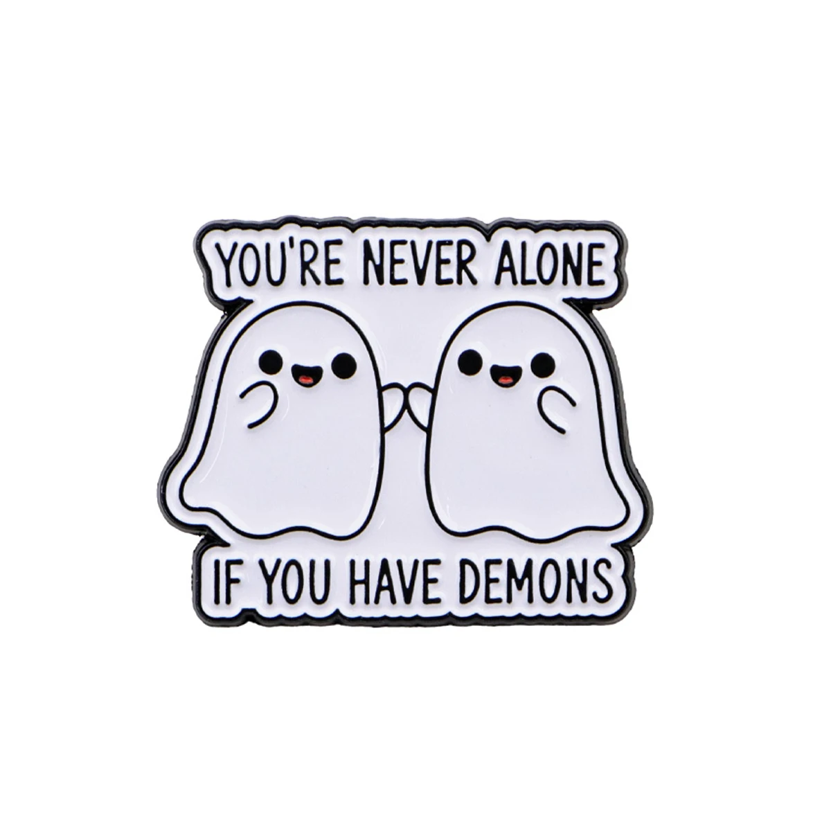 Pin de esmalte de fantasma lindo en formato broche