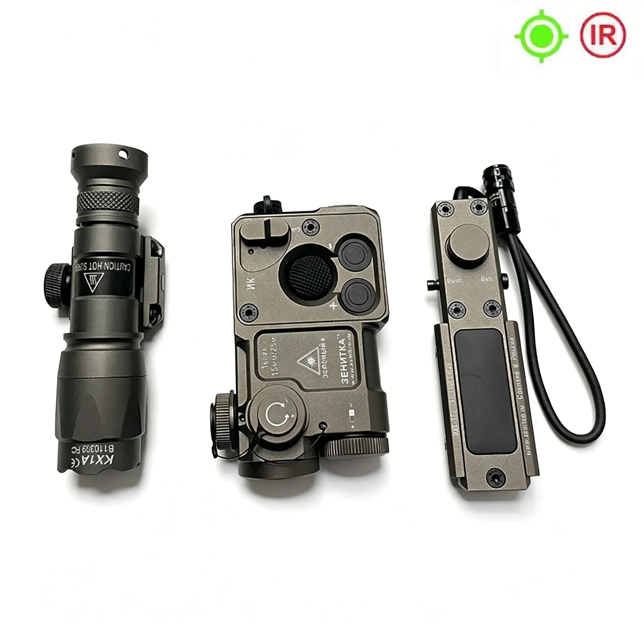 PERST-4 mira láser verde IR metálica táctica para caza y rifle - imagen 2