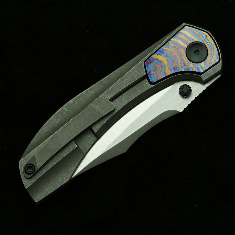 New Raptor V3 Navaja plegable EDC M390 cerámico titanio camping - imagen 2