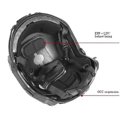 FMA Casco táctico de corte alto ligero – protección cabeza exteriores