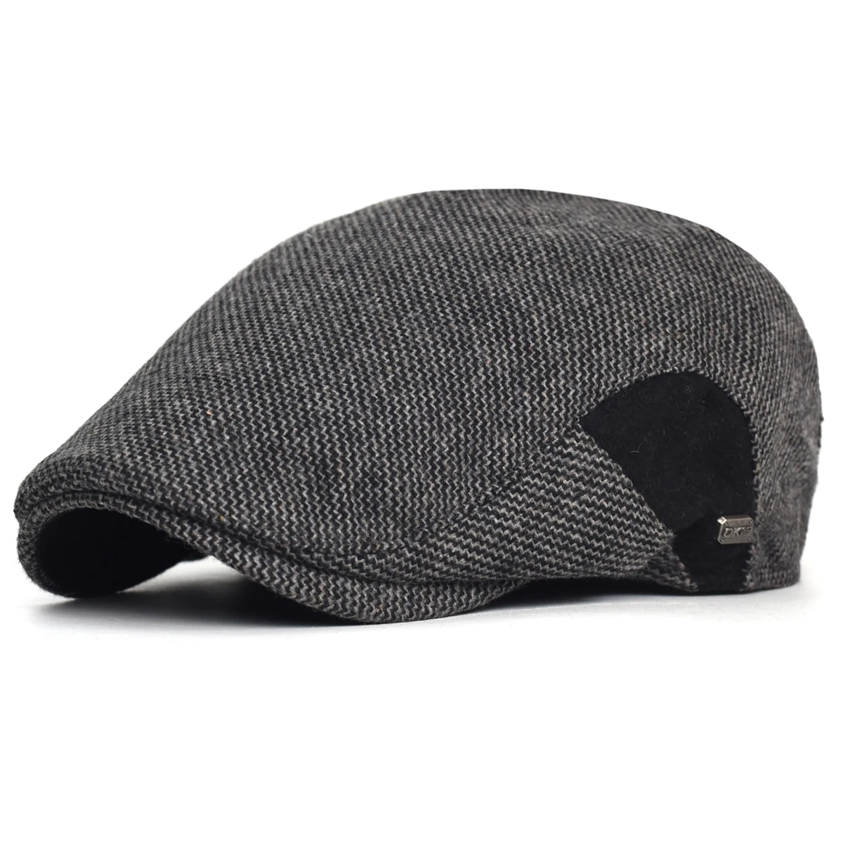 Gorra newsboy hombre a rayas, visera ajustable estilo Gatsby cálida - imagen 2