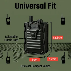 Funda táctica MOLLE para radio con soporte flexible cinturón
