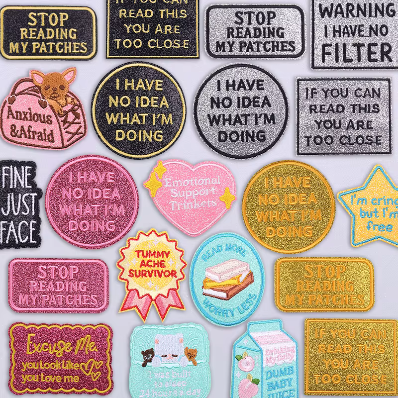 Parche termoadhesivo letras purpurina – Bordado para ropa y sombreros - imagen 4