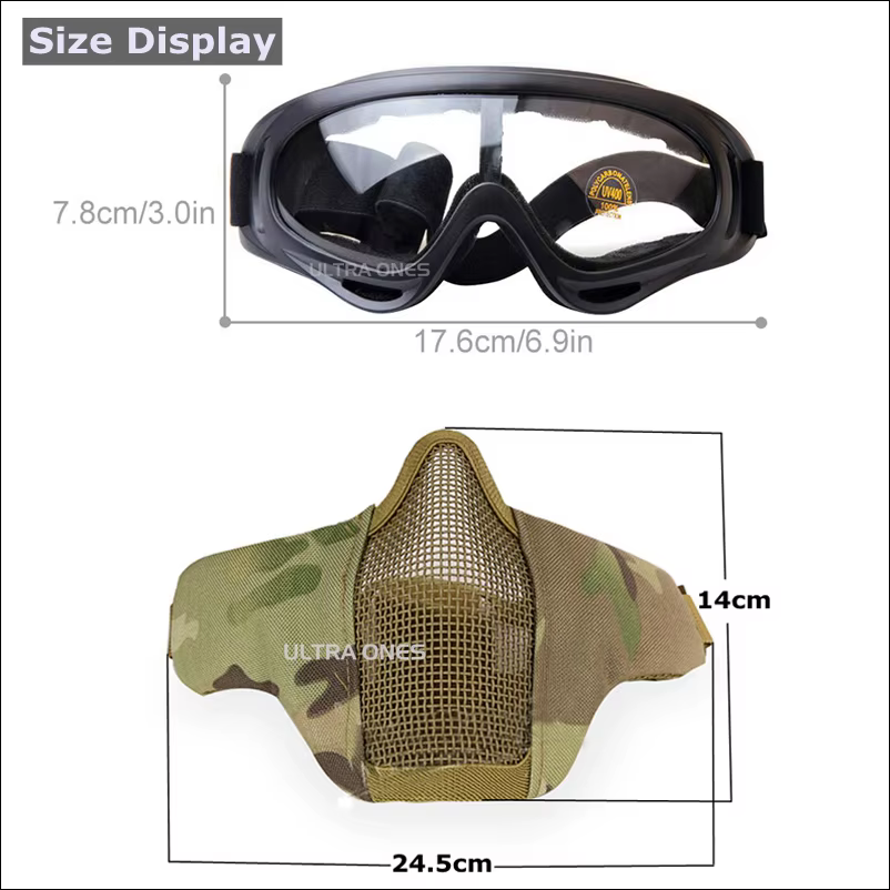 Detalle de las gafas tácticas con montura flexible