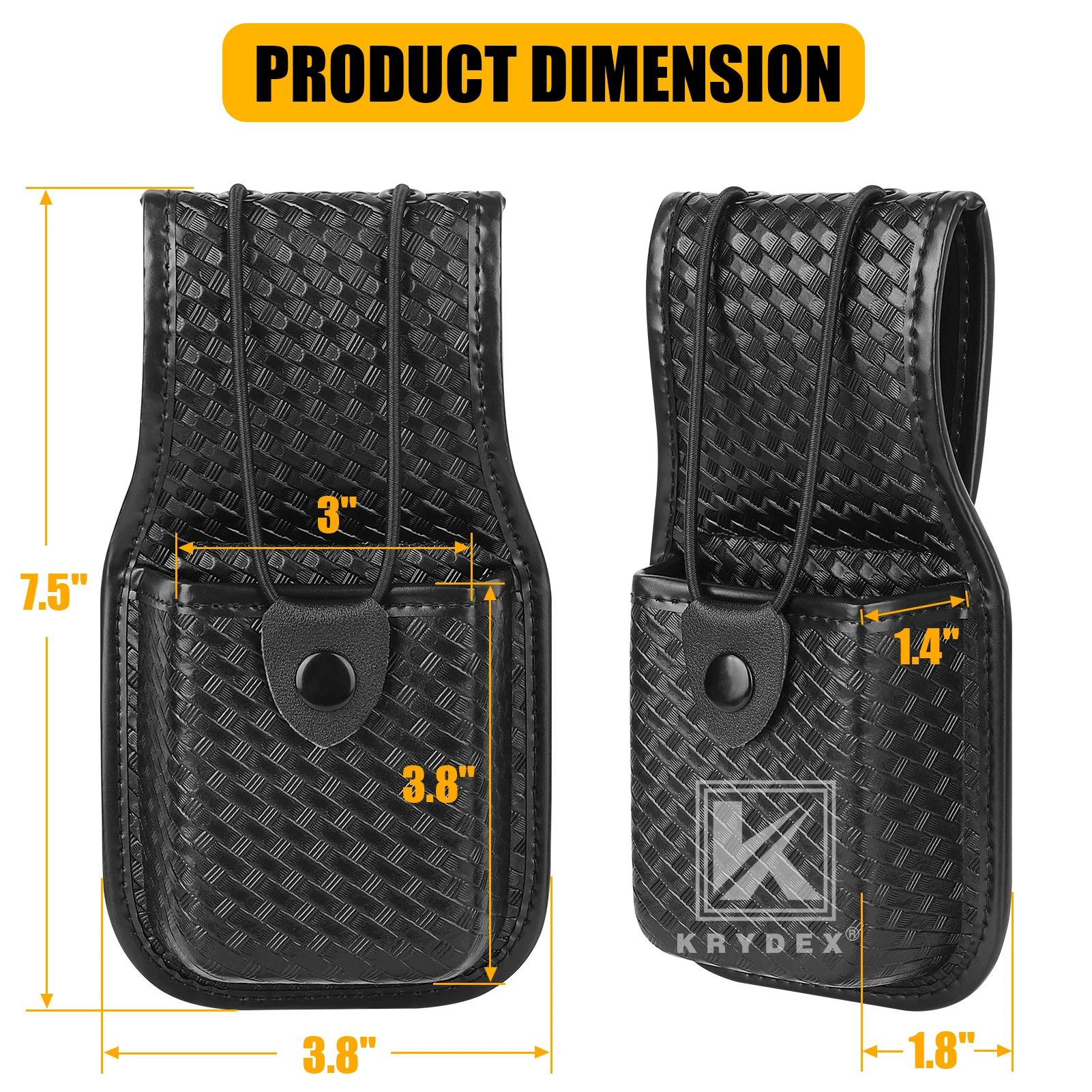 Funda táctica KRYDEX para radio – Portarriesgo para cinturón - imagen 5