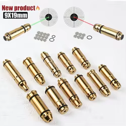 Cartucho de entrenamiento táctico 9mm con láser para Glock 43/17/19