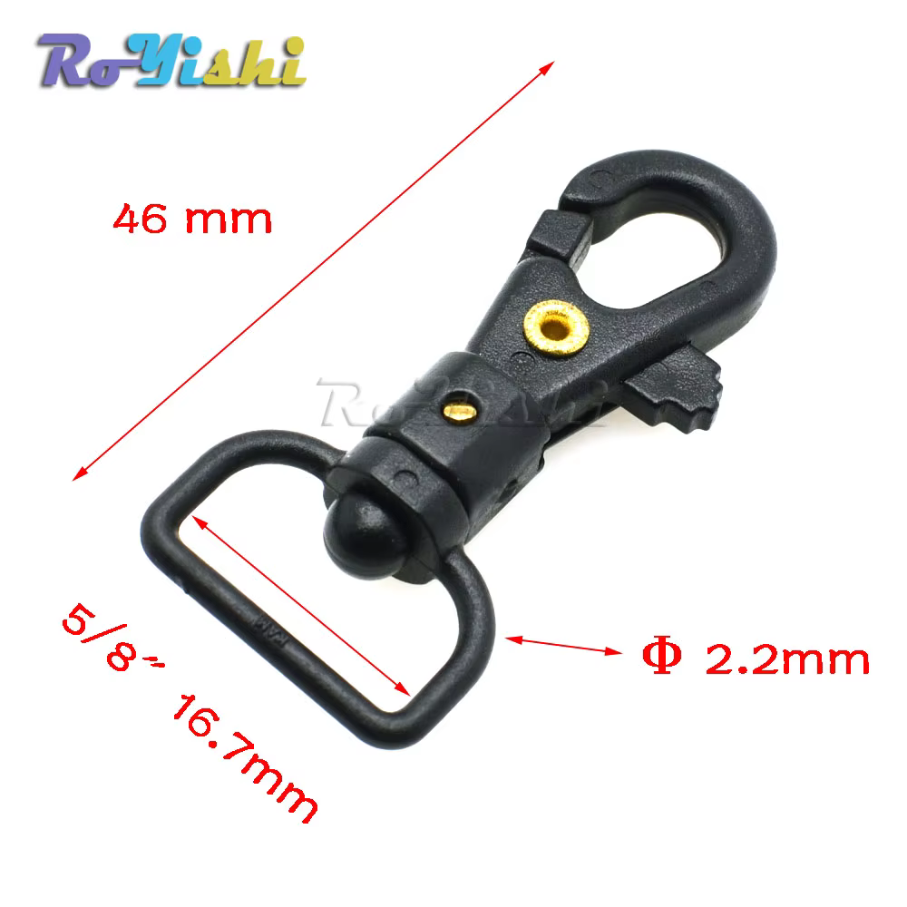 Mosquetón giratorio plástico para correas tácticas MOLLE - imagen 3