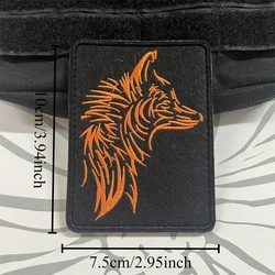 Parche táctico Fox Morale bordado con velcro militar para mochila
